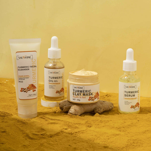 Natural Radiance Skincare Set – Turmeric - Powered Brightening & Moisture Boost - Unica Beauty Essentials