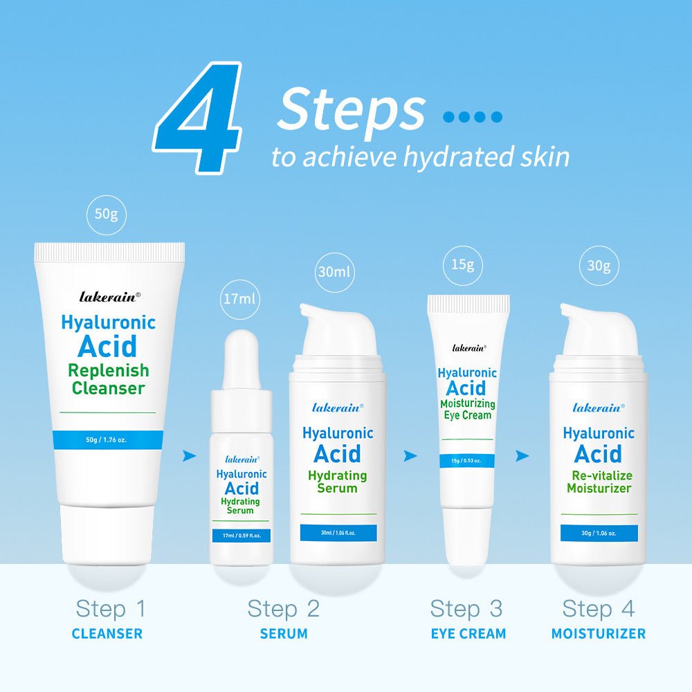 Hyaluronic Acid Skin Care Set Facial Dry Hydrating - Unica Beauty Essentials