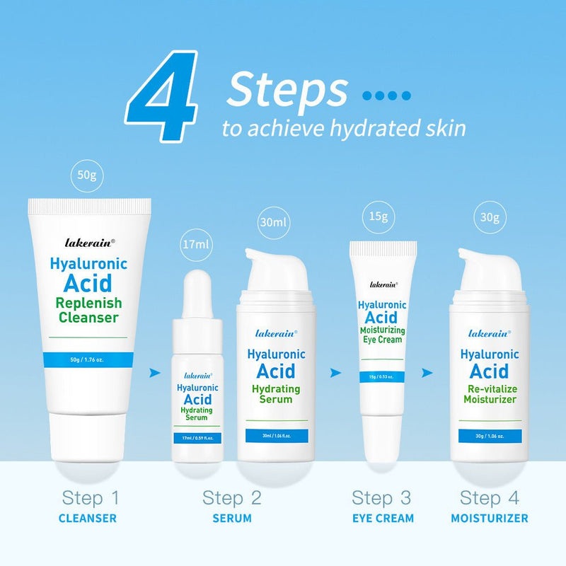 Hyaluronic Acid Skin Care Set Facial Dry Hydrating - Unica Beauty Essentials