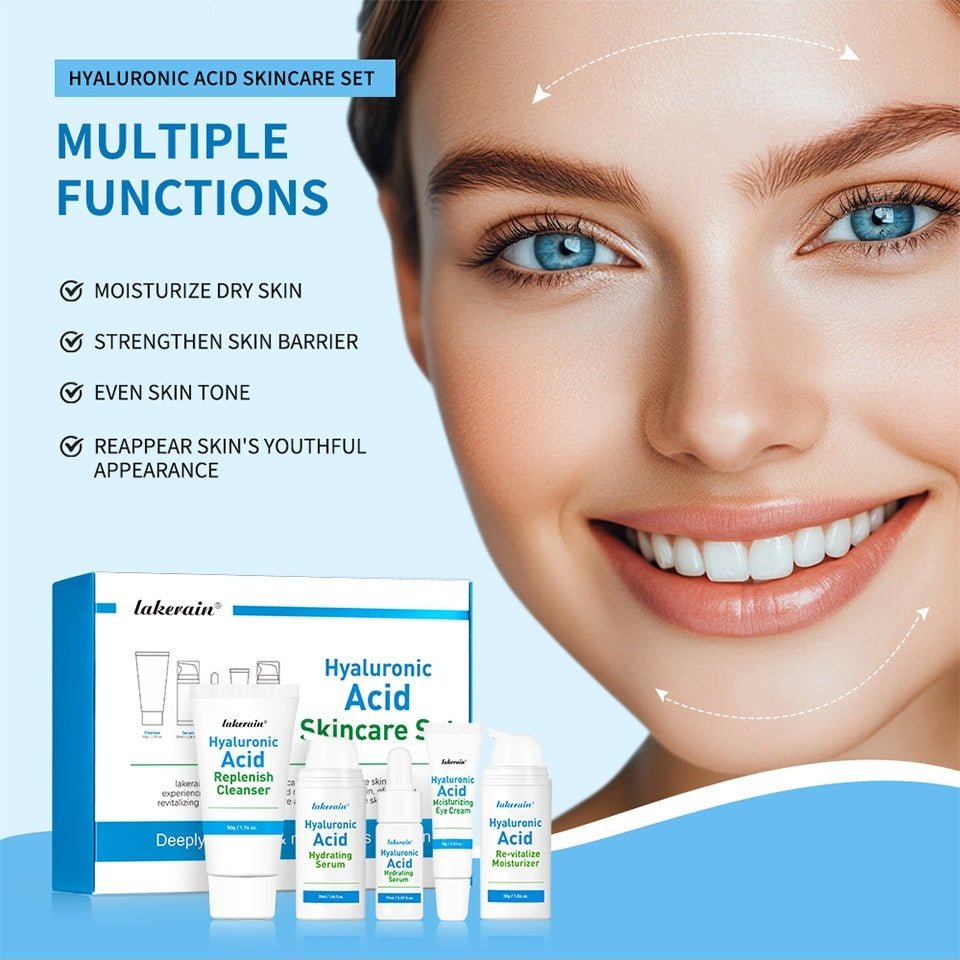 Hyaluronic Acid Skin Care Set Facial Dry Hydrating - Unica Beauty Essentials